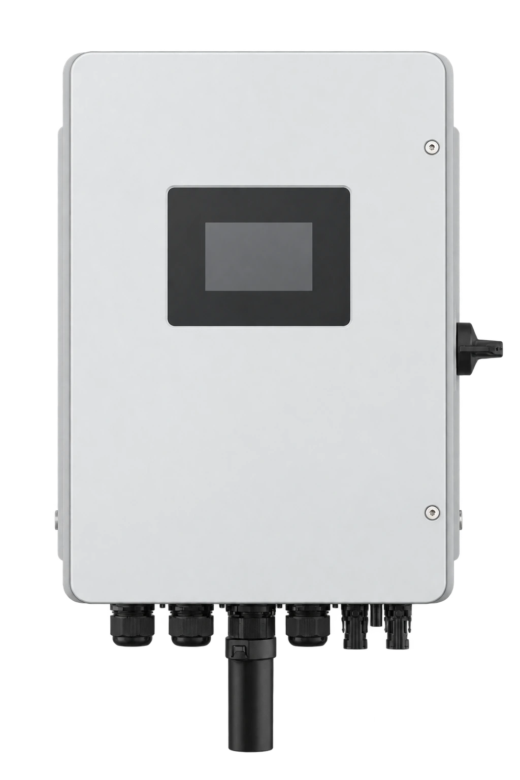 Solarunis single-phase Low Voltage Hybrid inverter, 3–6 kW, integrated display configuration